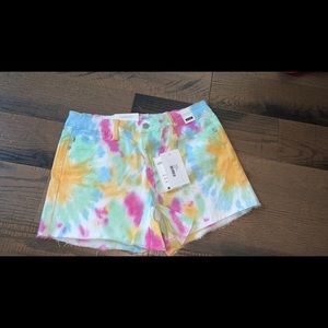 Judy blue tie dye denim shorts
